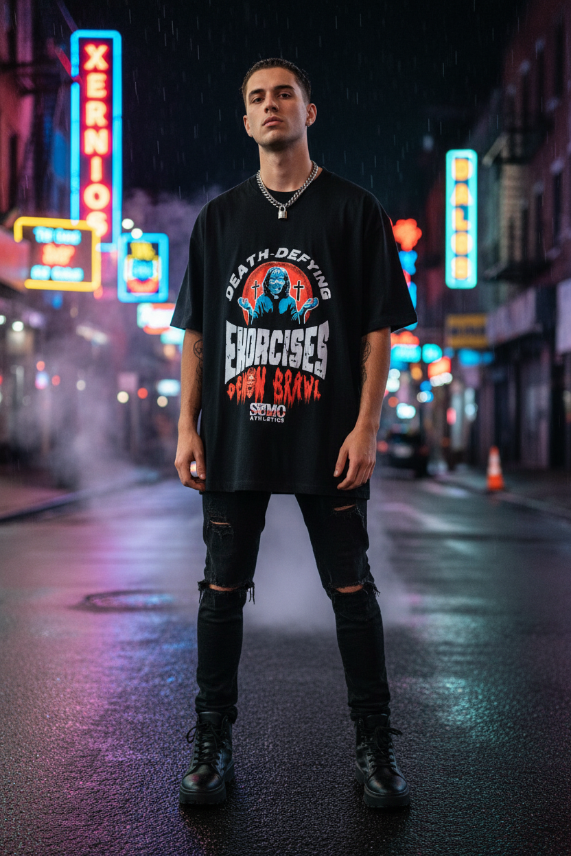 Demon Brawl Tee - No Jacket Street Style